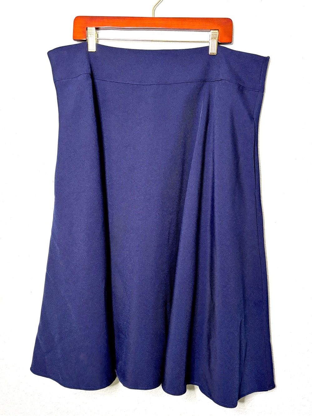 Unique Vintage Circle Swing Skirt Navy Blue Retro Pinup 3XL